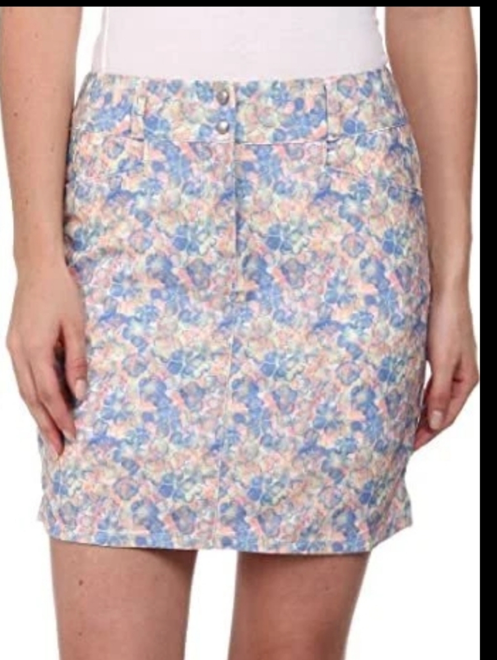 NWT Ladies Size 8 Adidas Pastel Floral Mini Skirt. Skort. Shorts Inside.
